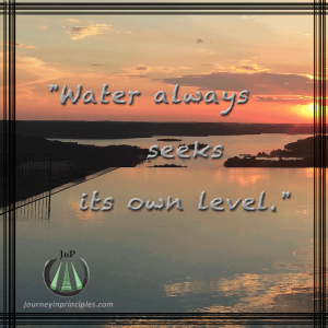 Water seeks its own level.